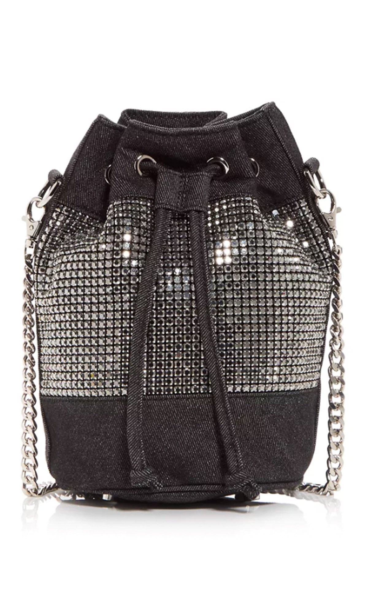 Crystal Mesh Mini Bucket Bag