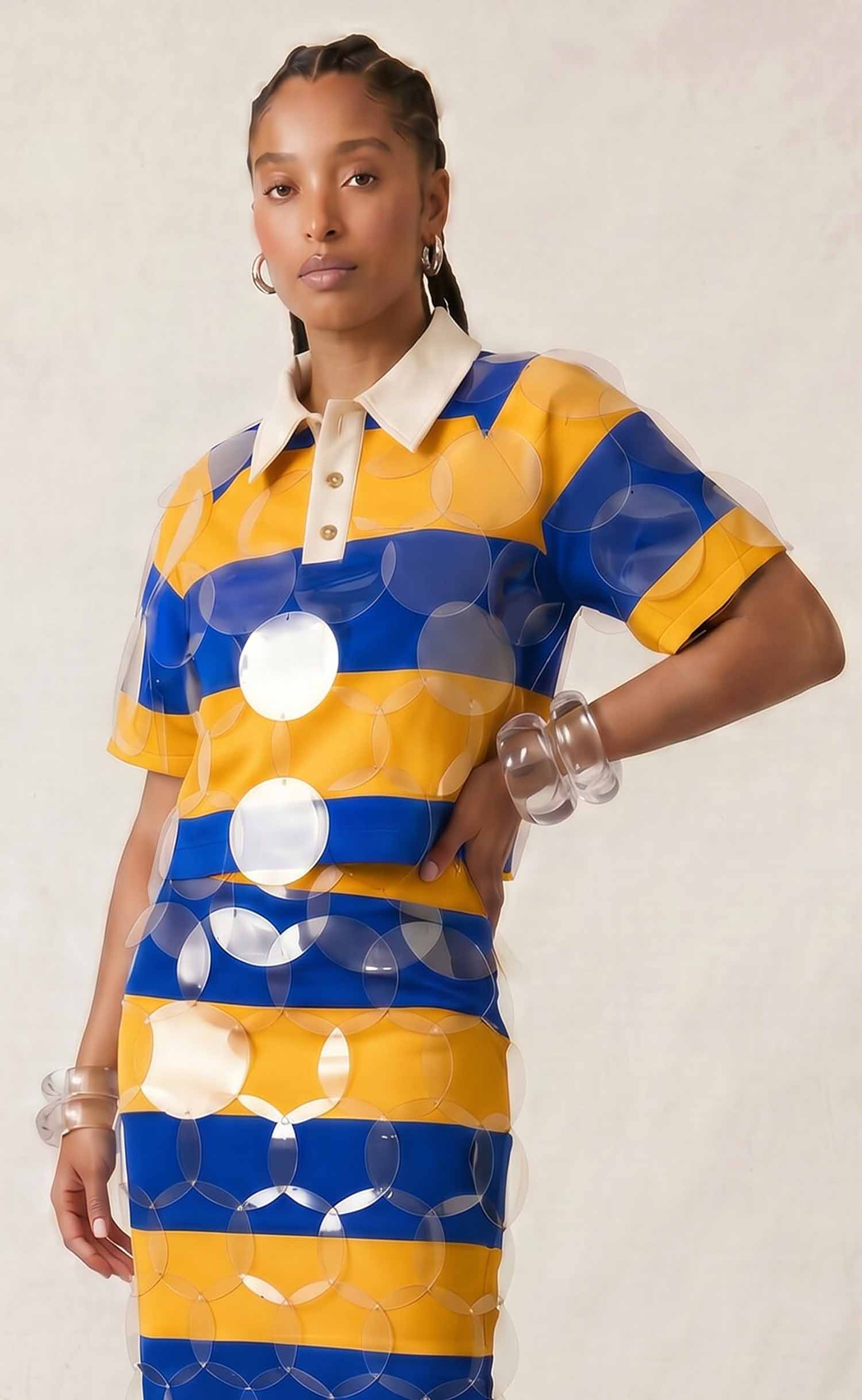 royal blue and yellow dress Gold Striped Bubbles Rugby – BruceGlen lace bridal gown Size:US28/UK32 Early Fall Uniform — Get ready to color