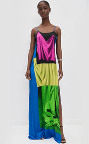 Drape Maxi Slip Dress