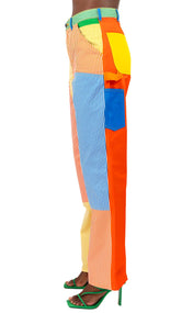 Rainbow Stripe Carpenter Pant