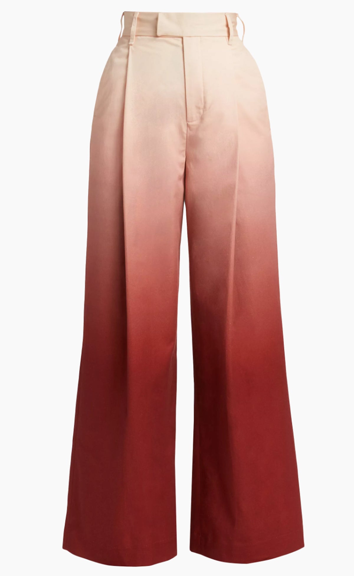 Oxblood Ombre Wide Leg Trousers