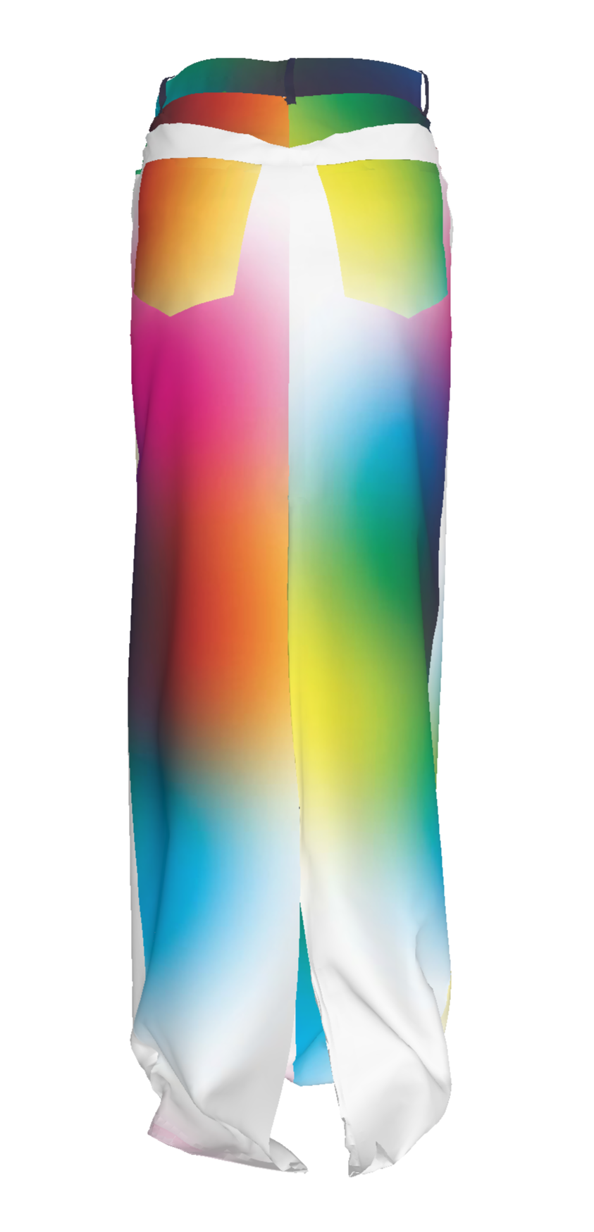 Color Code Denim Maxi Skirt