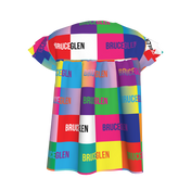 BruceGlen Logo Blocks Kid's Ruffle Sleeve Top