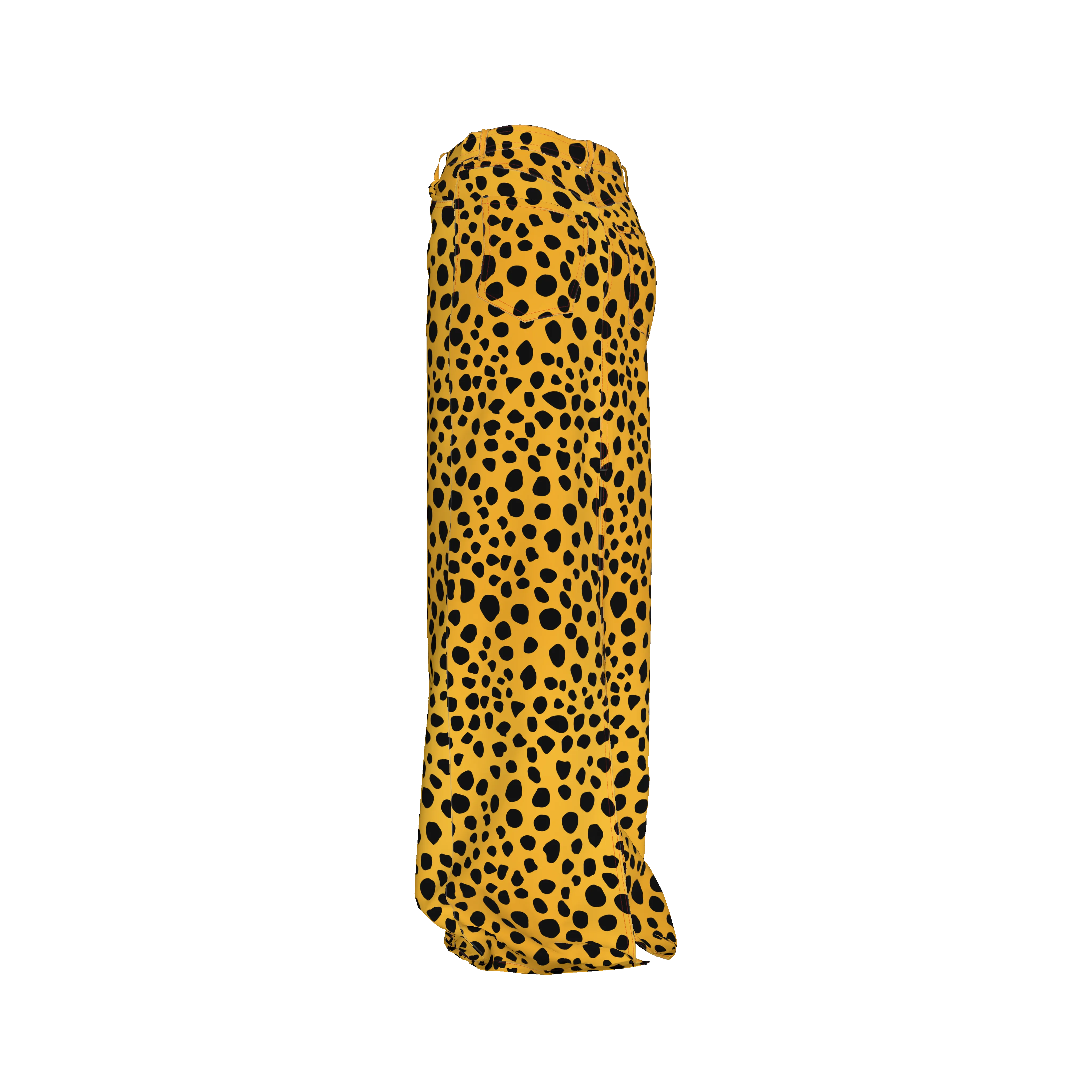 Cheetah Maxi Denim Skirt