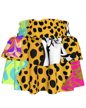 Kid's Cheetah Scramble Smocked Skirt