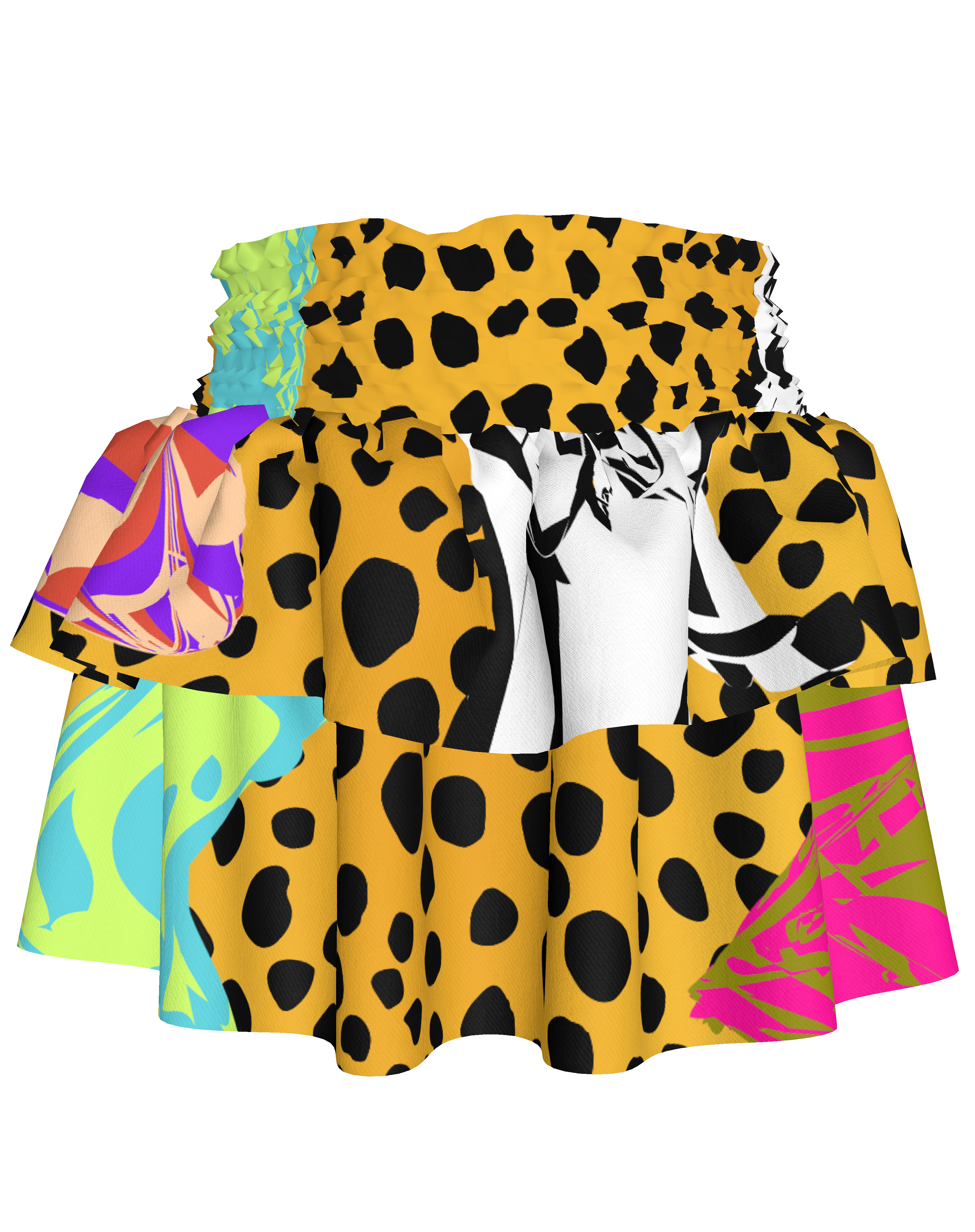 Kid's Cheetah Scramble Smocked Skirt