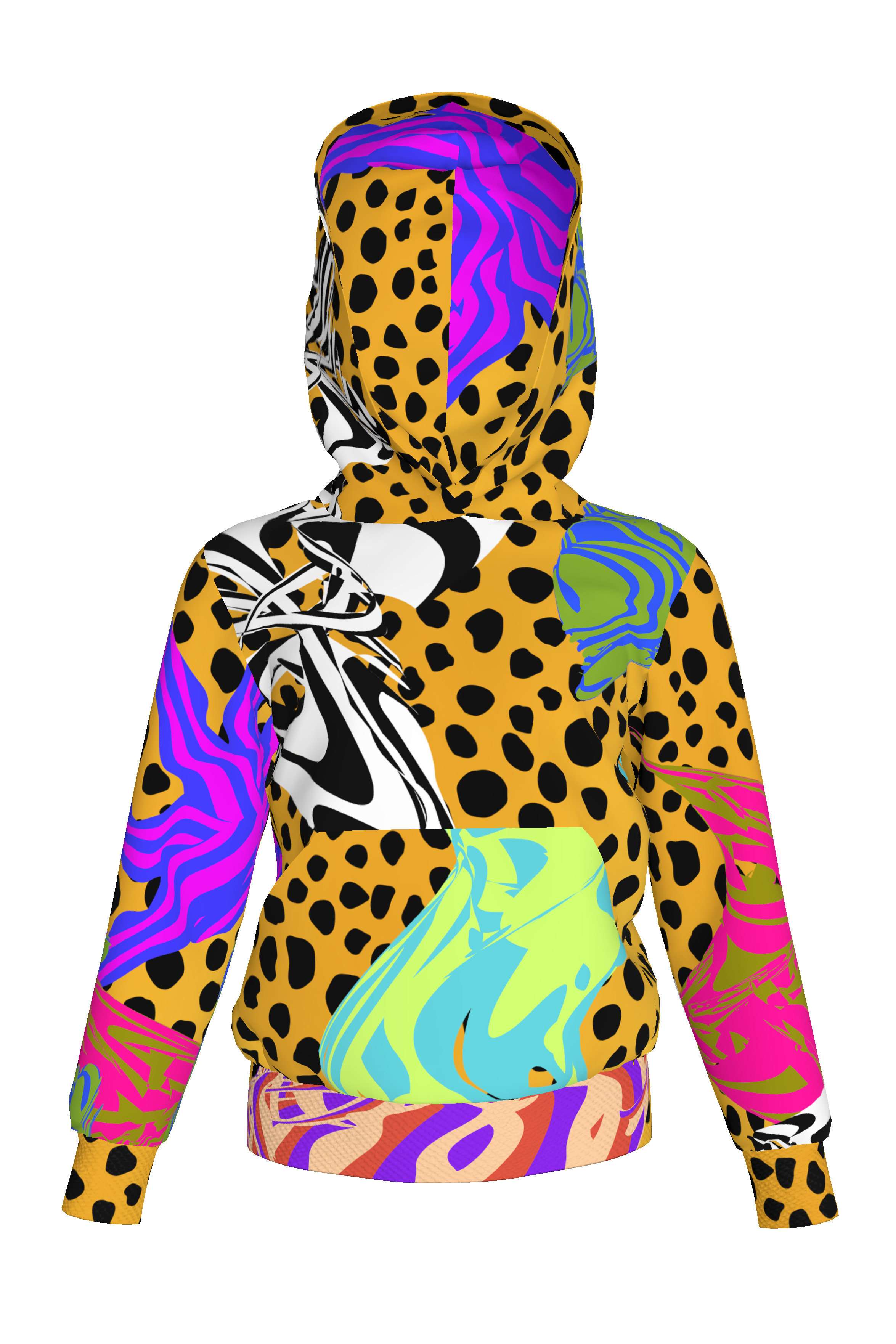 BruceGlen Cheetah Scramble Kid's Hoodie