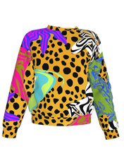 BruceGlen Cheetah Scramble Kid's Crew Neck Sweatshirt
