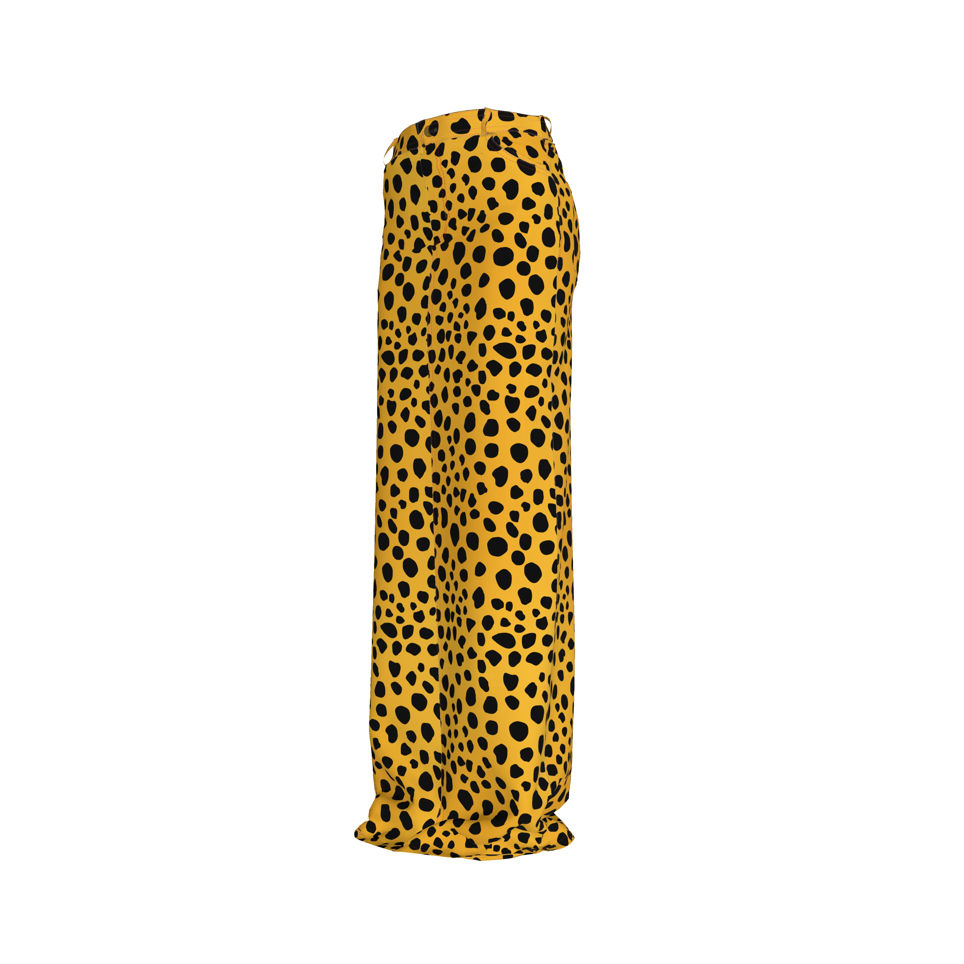 Cheetah Maxi Denim Skirt