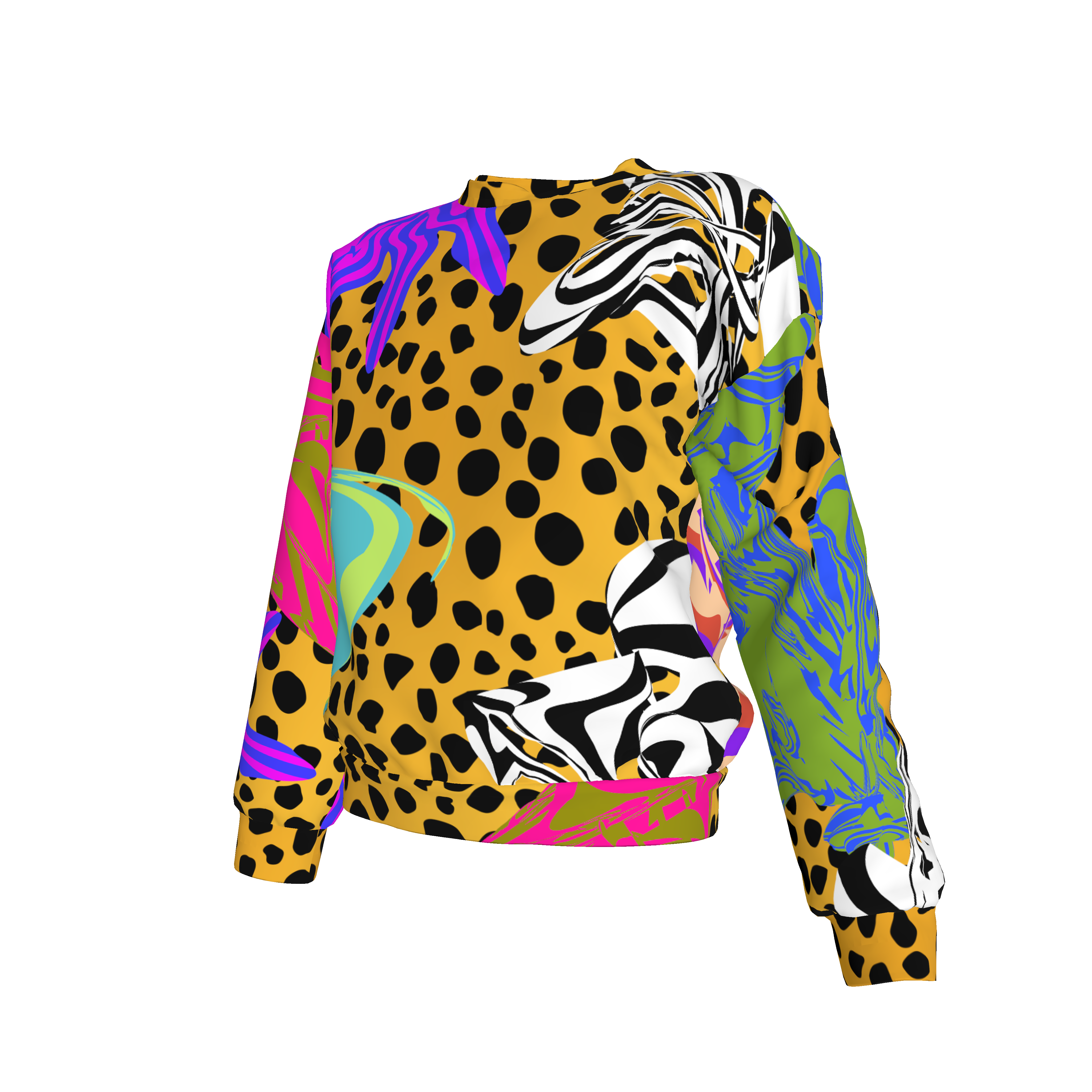 BruceGlen Cheetah Scramble Kid's Crew Neck Sweatshirt