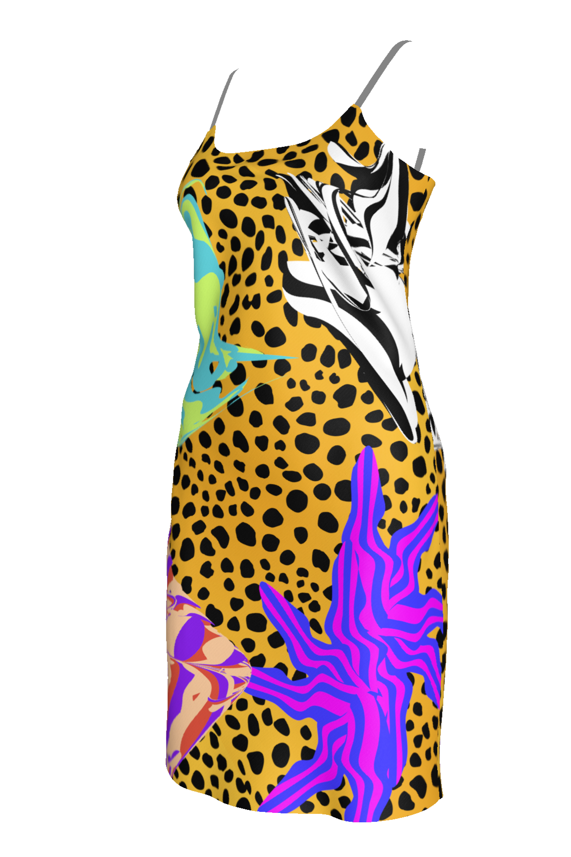Cheetah Scramble Mini Slip Dress