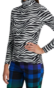 Zebra Print Turtleneck