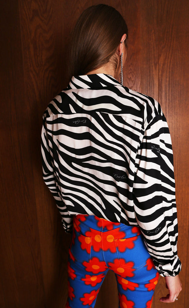 Unisex Zebra Silk Shirt