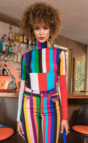 Signal Stripe Turtleneck