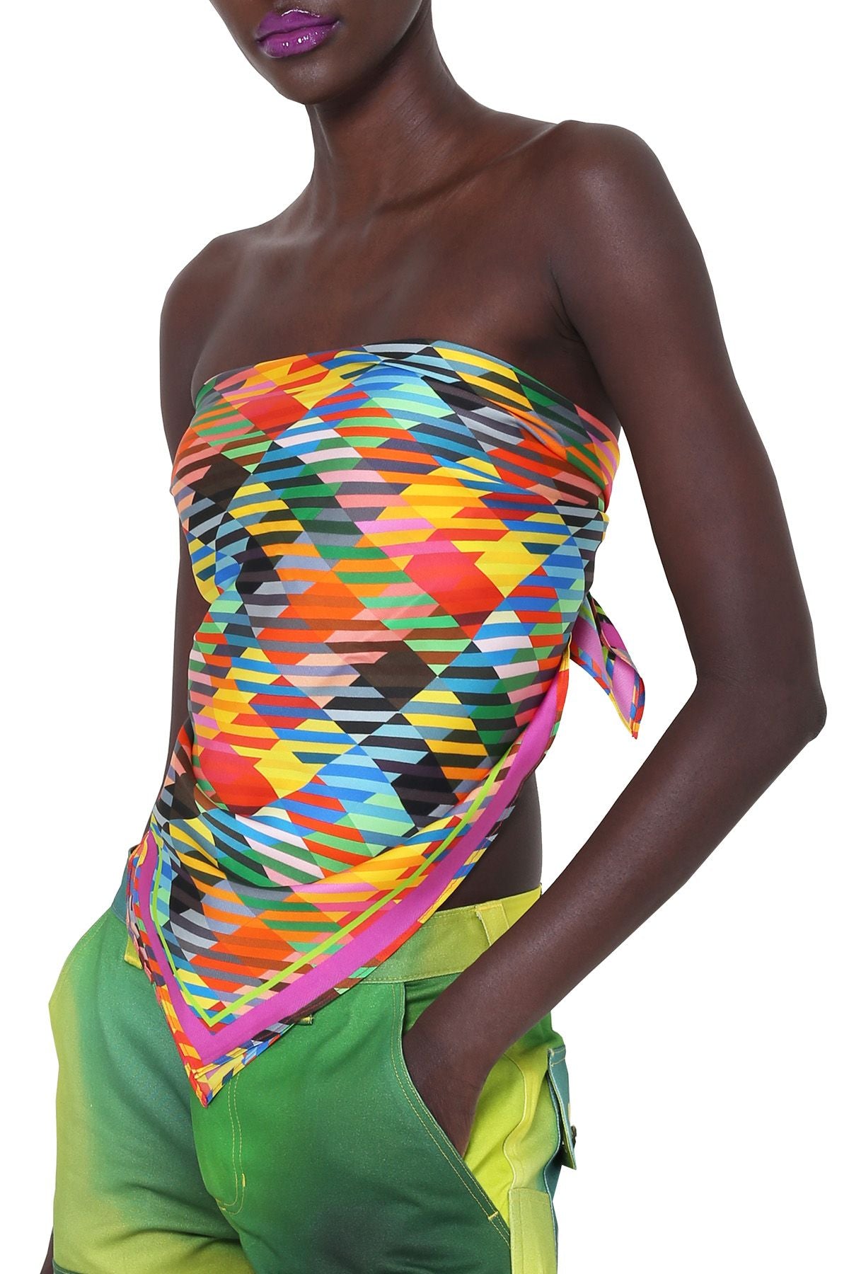 Love Check Silk Scarf