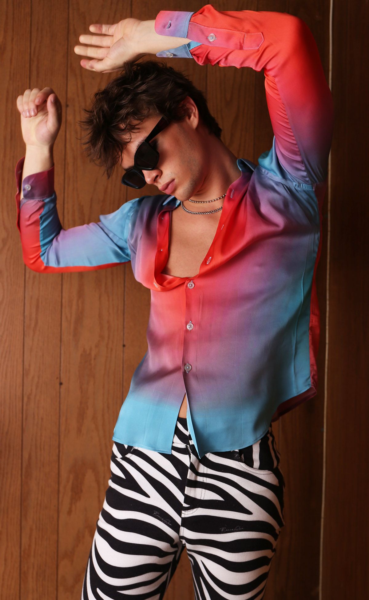 Unisex "Popsicle" Silk Shirt