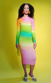 Strawberry Matcha Side Ruched Skirt