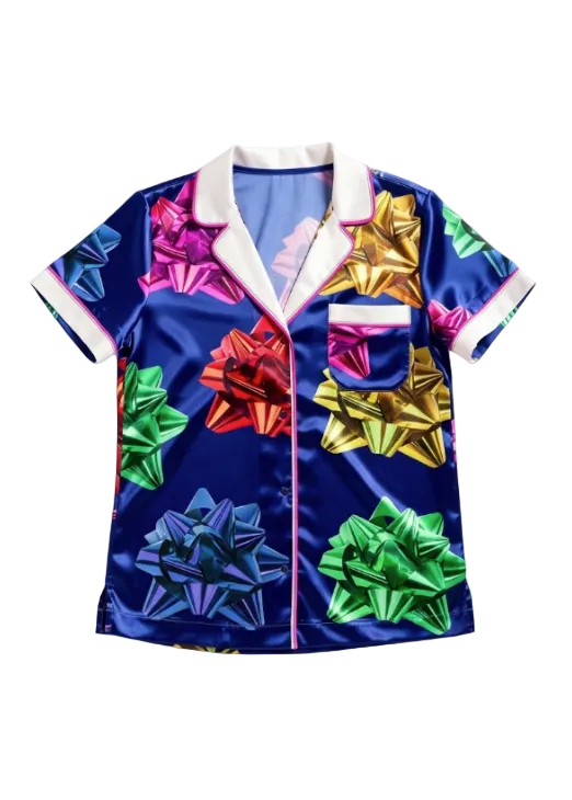 Gift Silk Short Sleeve Pajama Top