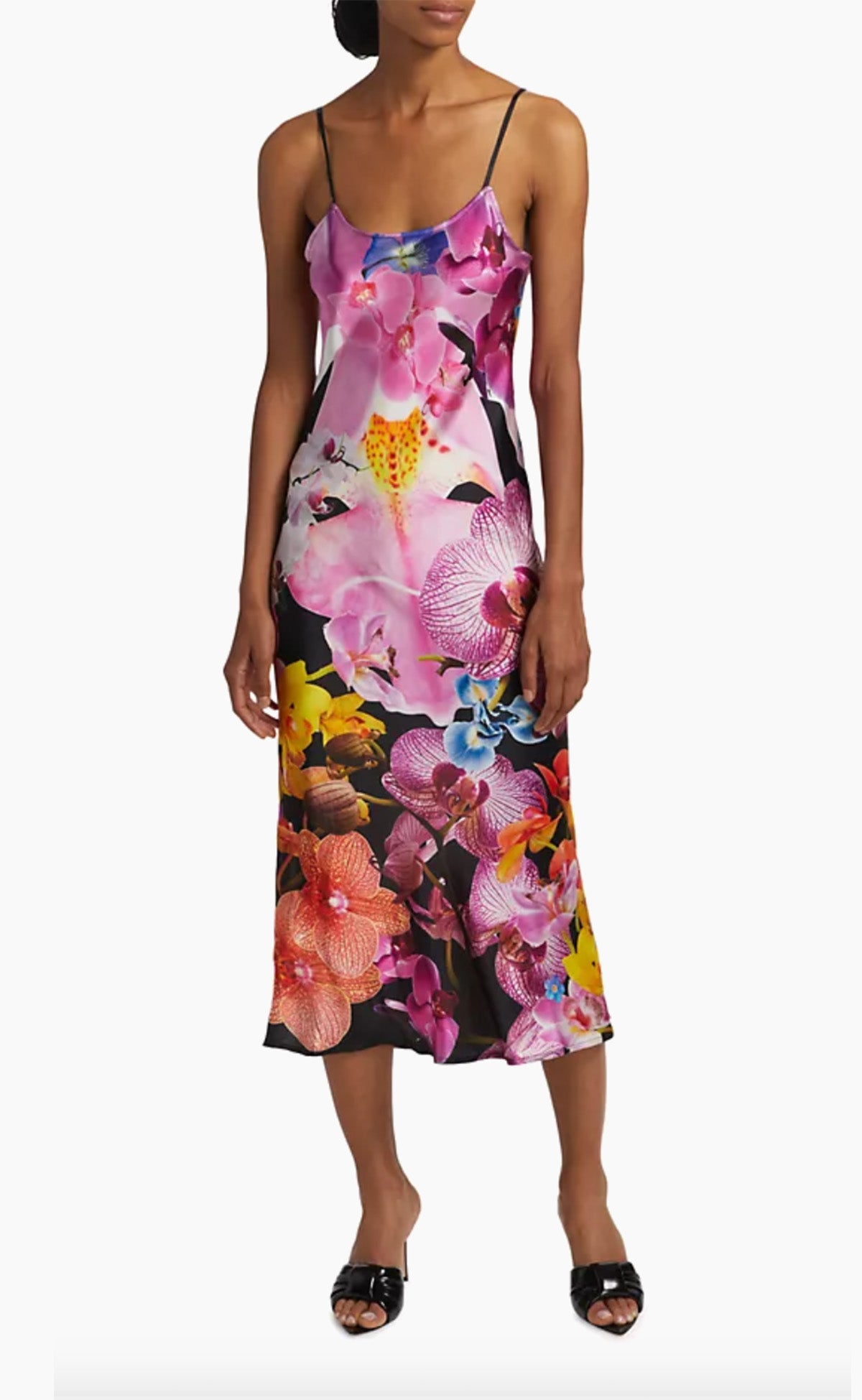 Party Orchid Silk Slip Dress