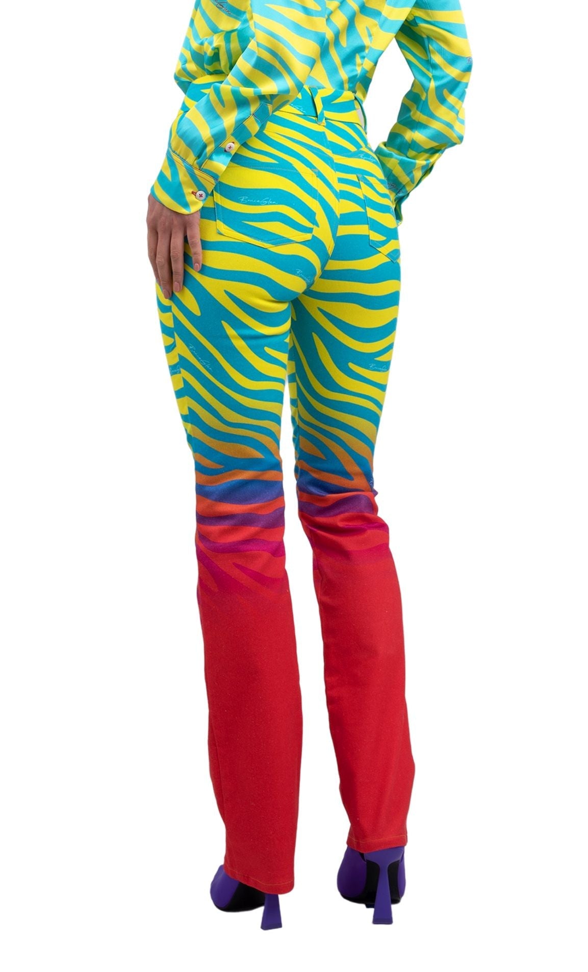 Neon Zebra Flare Jean