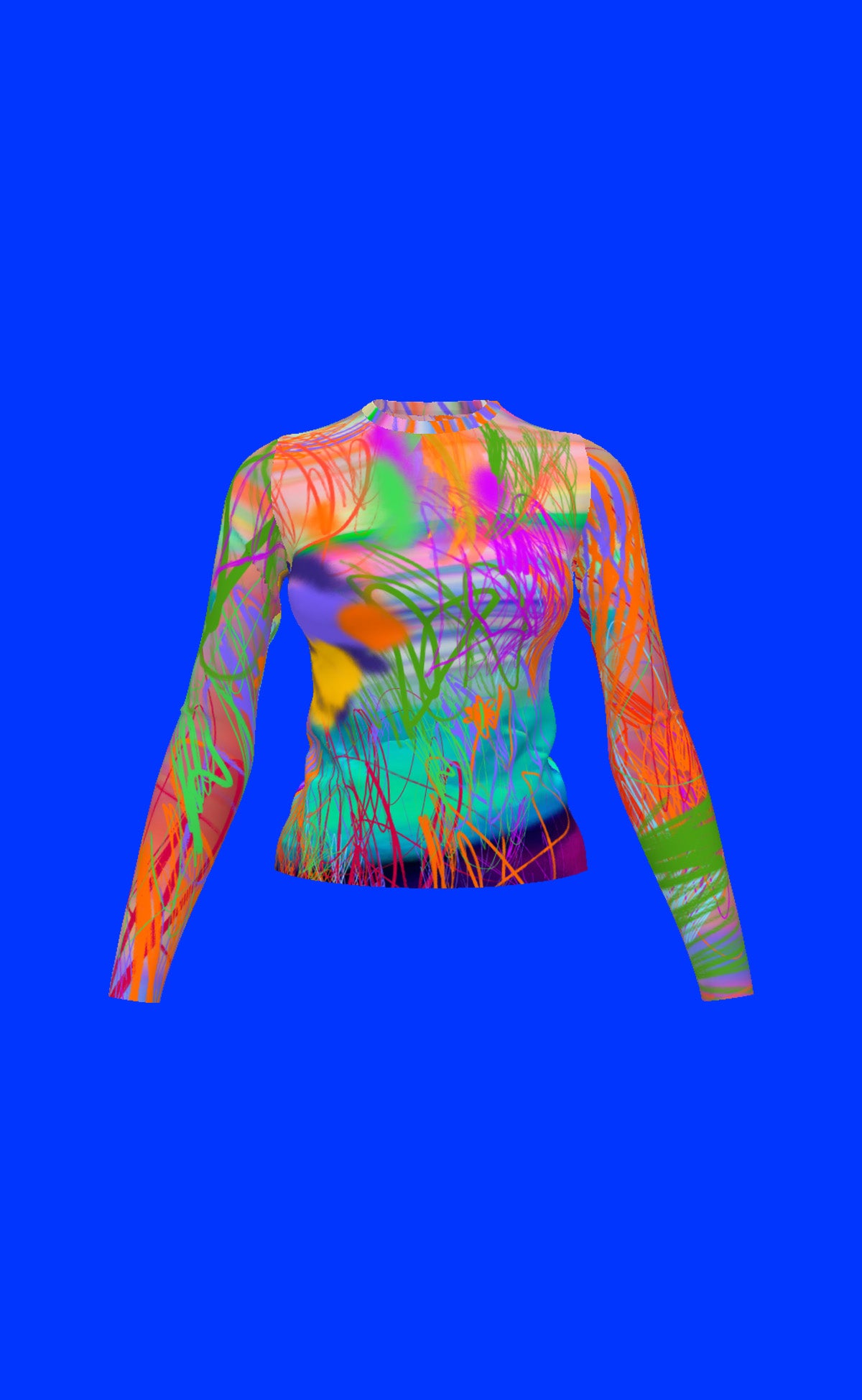 Rainbow Rock Scribble Long Sleeve Tee