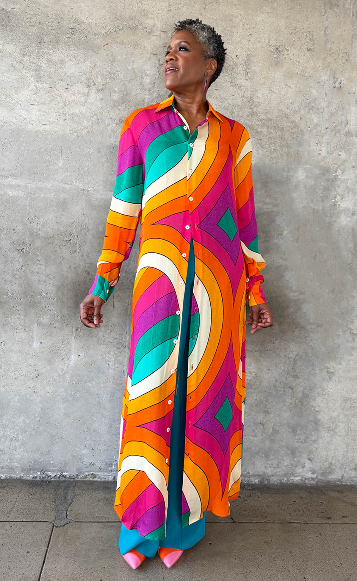 BruceGlen x MSIMB Prism Loop Maxi Shirt Dress