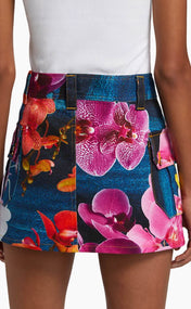 Orchid Denim Cargo Skirt