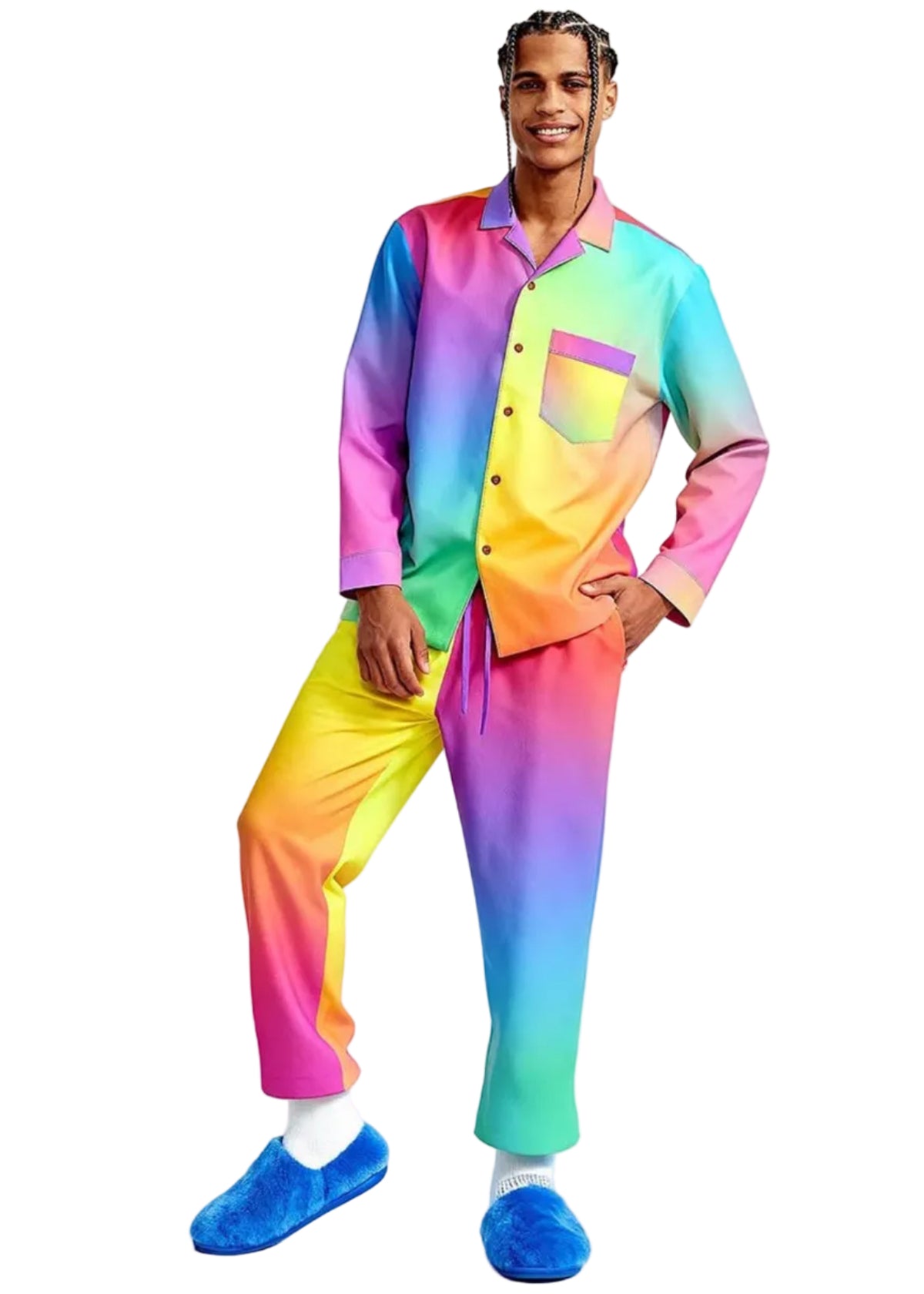 Rainbow Gradient Pajama Top
