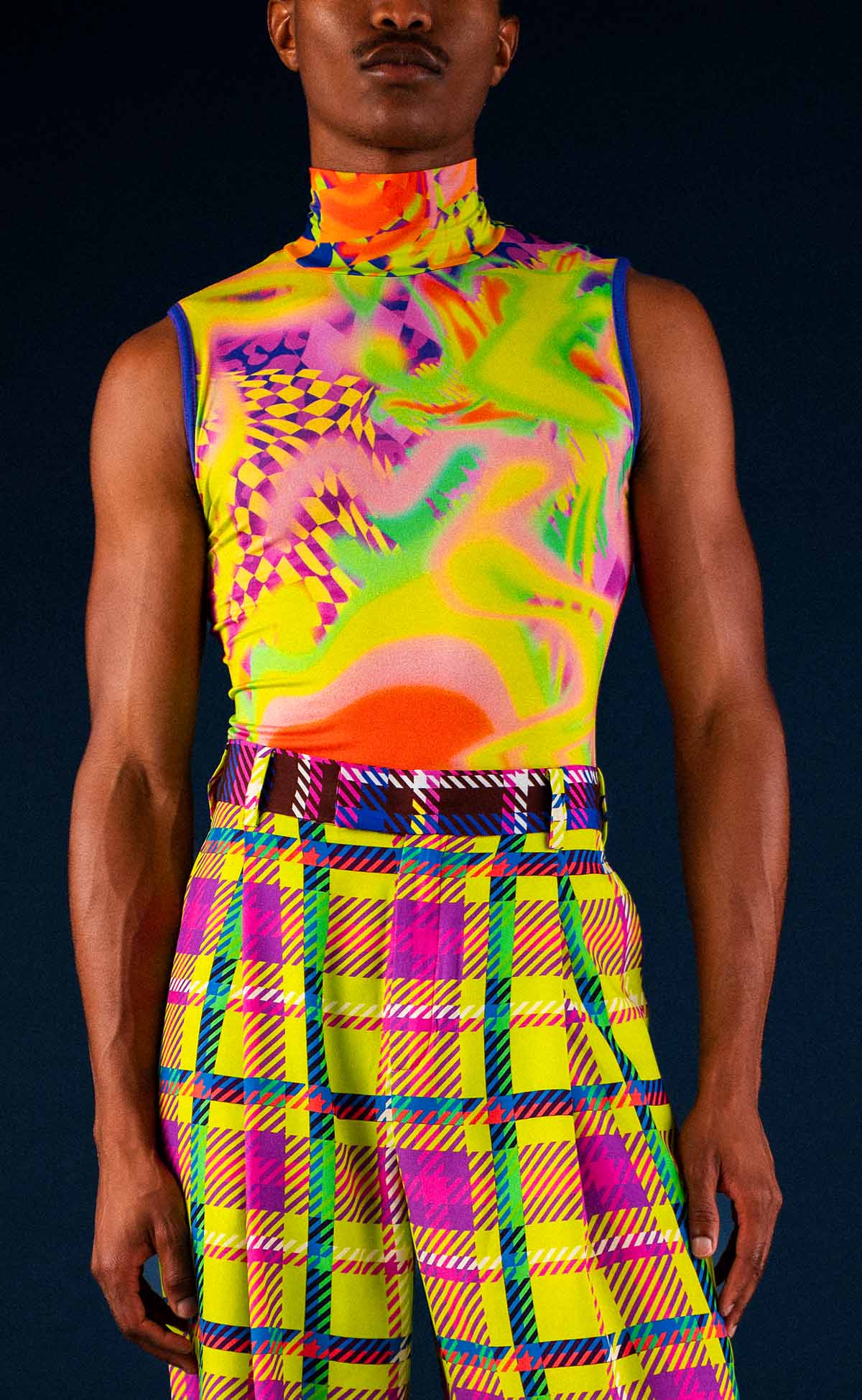 Acid Dream Sleeveless Turtleneck
