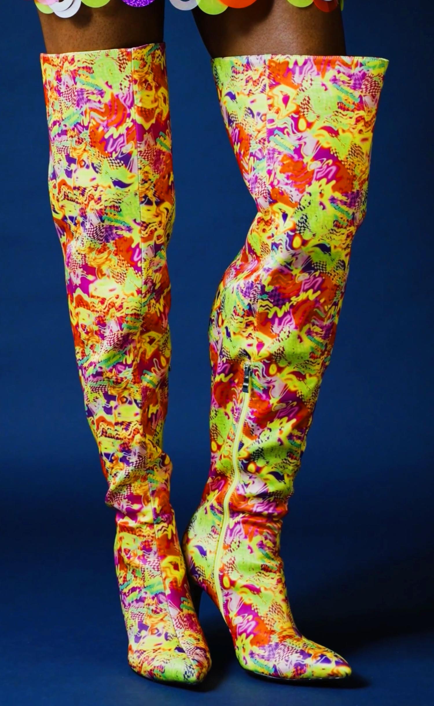 BruceGlen x Madamette Acid Dream Thigh High Boot - PREORDER