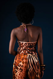 Wild Animal Knit Halter Top