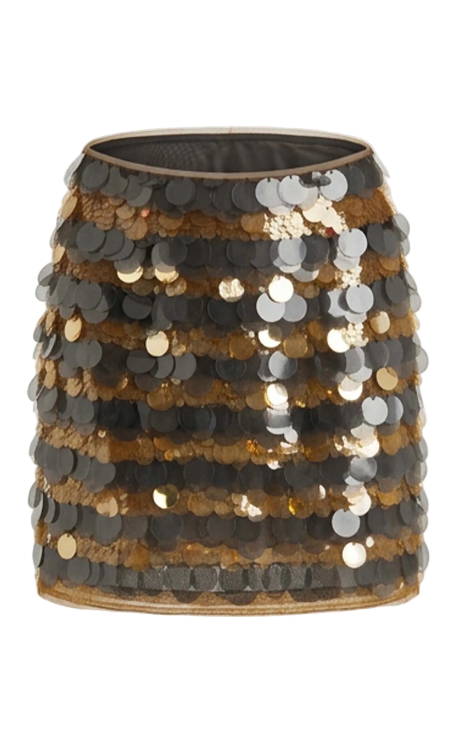 Striped Sequin Mini Skirt