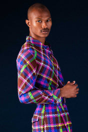 Chocolate Plaid Button Up