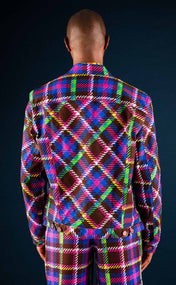 Chocolate Plaid Denim Jacket