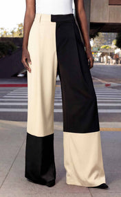 Ebony and Ivory Wide Leg Trouser