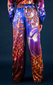 Fig Bubble Silk Drawstring Pant