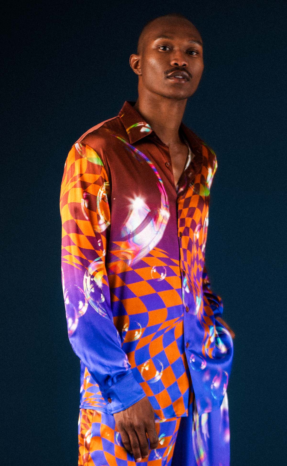 Fig Bubble Button Down