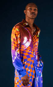 Fig Bubble Button Down