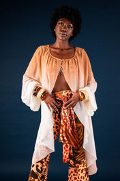 Caramel Angel Silk Chiffon Top - PREORDER
