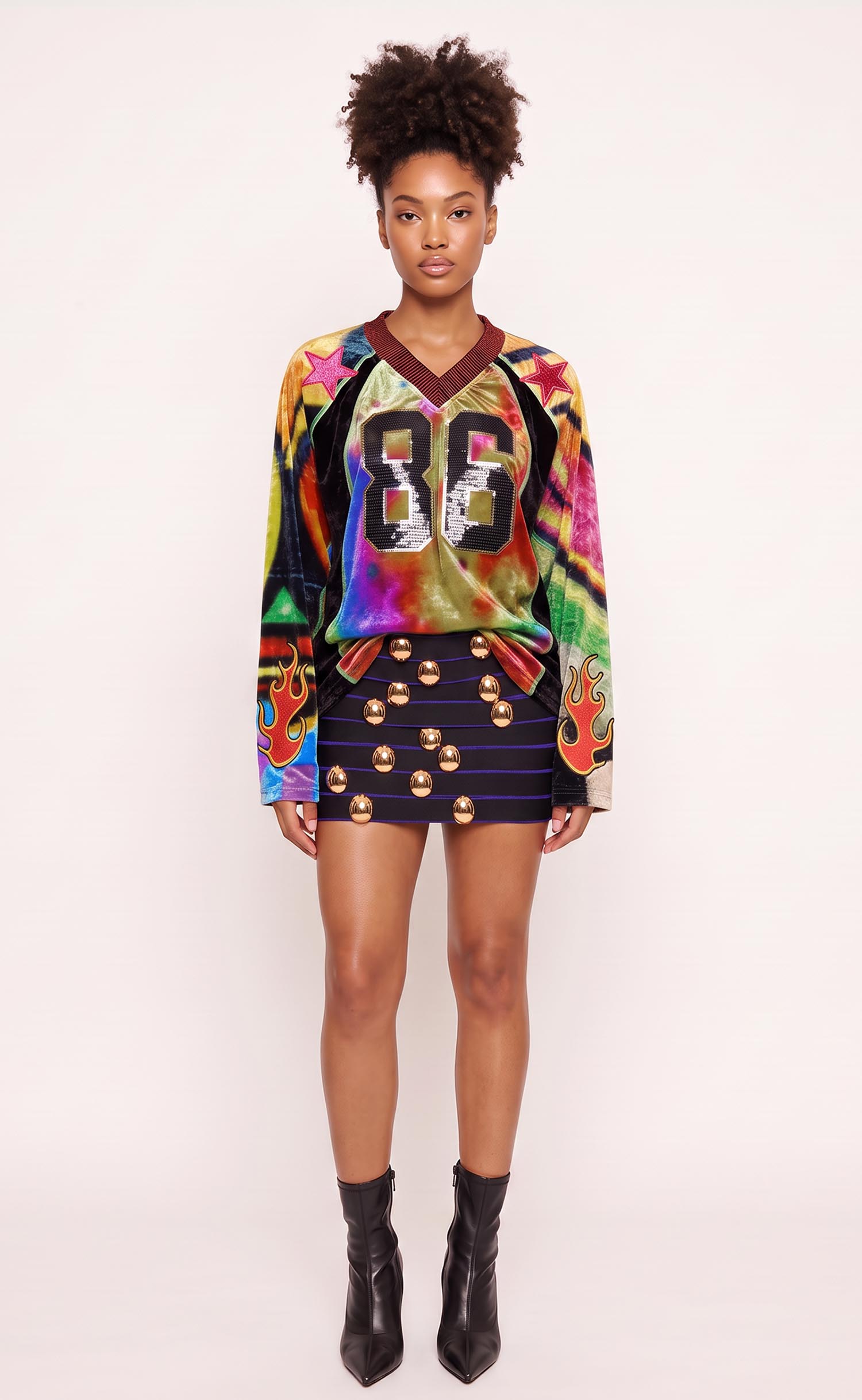 Grafitti Crushed Velvet Jersey