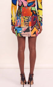Grafitti Check Power Skirt