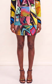 Grafitti Check Power Skirt