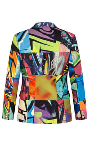 Grafitti Double-Breasted Power Check Blazer