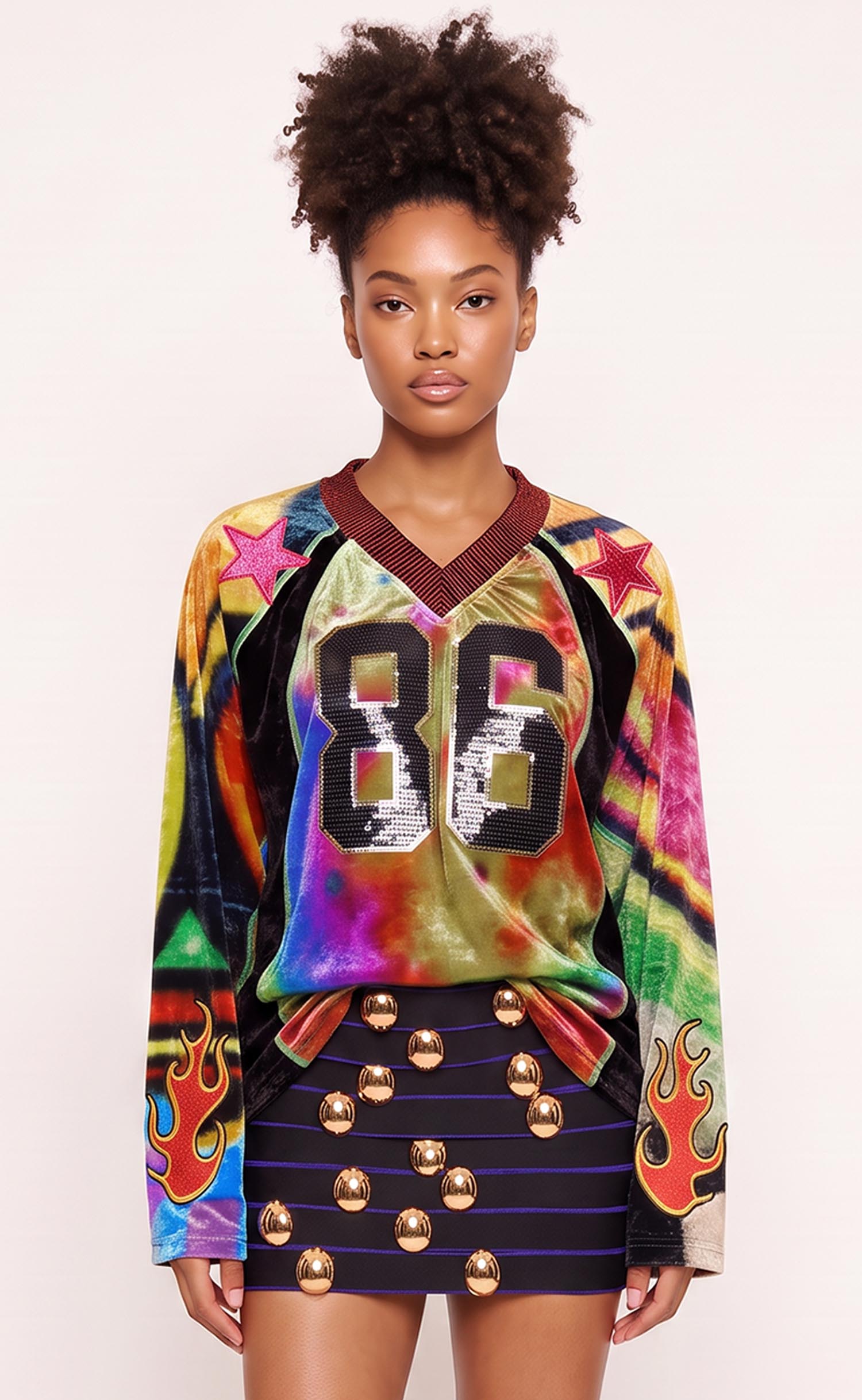 Grafitti Crushed Velvet Jersey