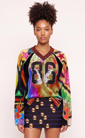 Grafitti Crushed Velvet Jersey