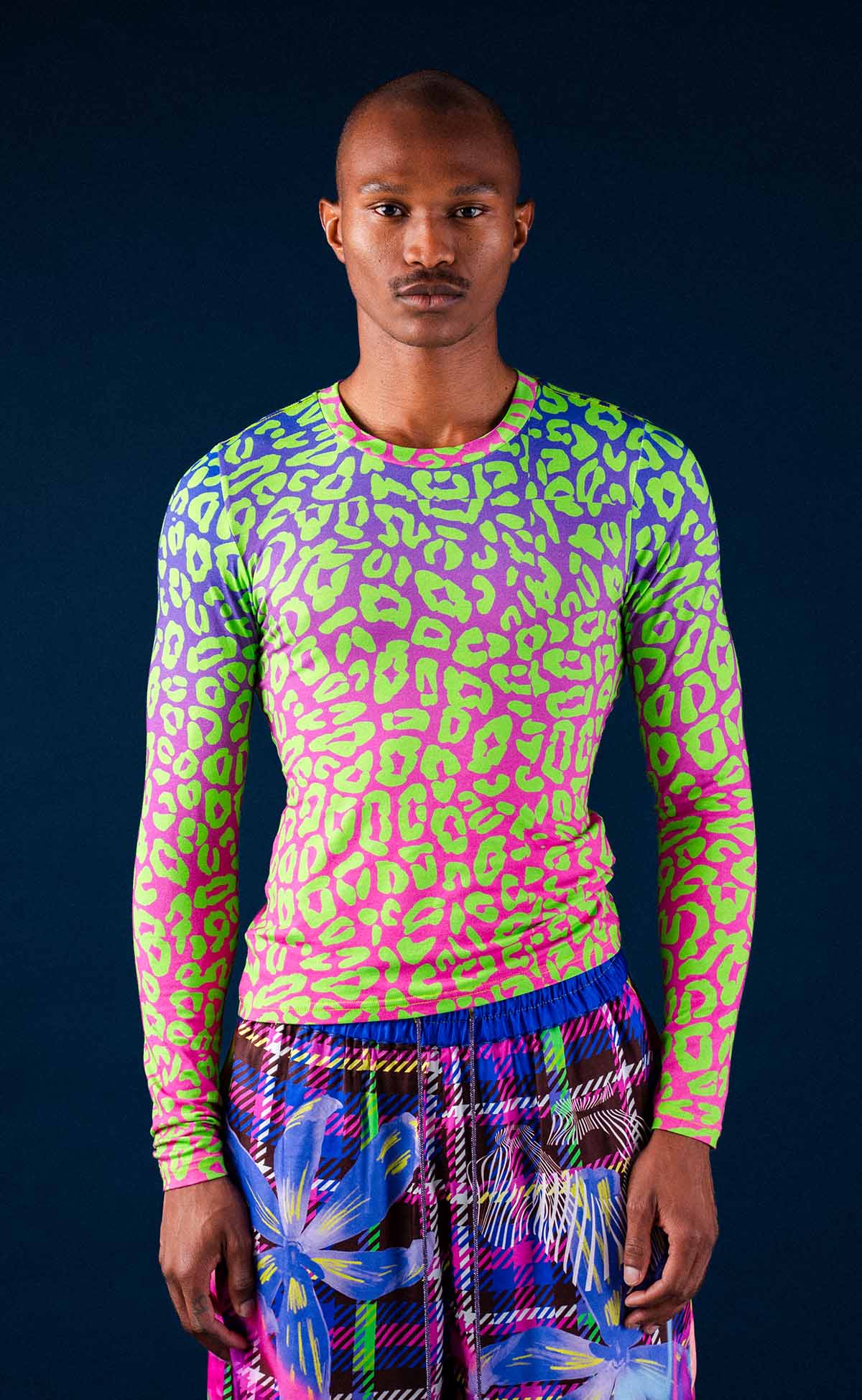 Lime Leopard Ombre Long Sleeve