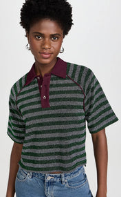 Lurex Stripe Polo