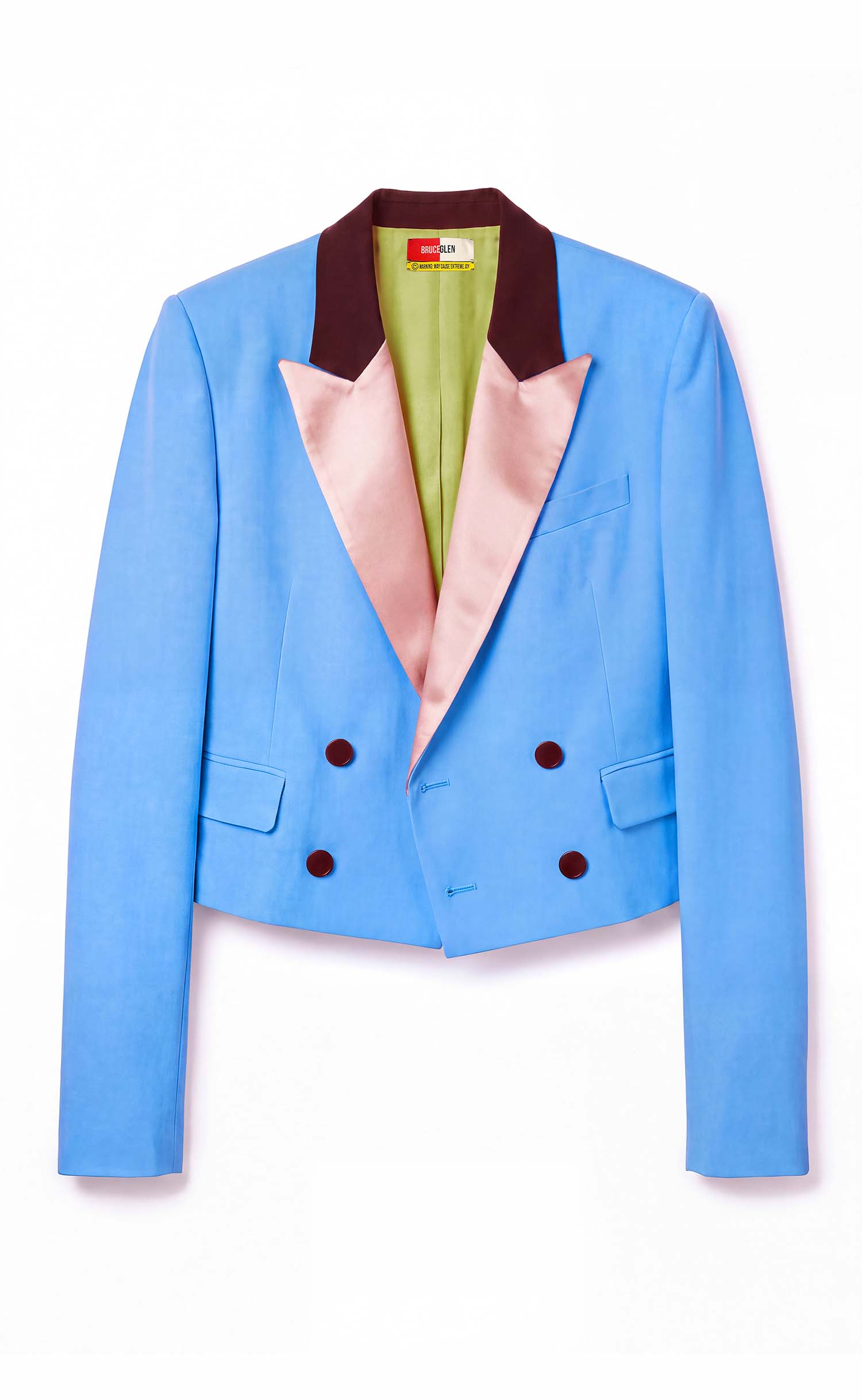 Clear Day Color-Block Cropped Blazer