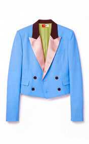 Clear Day Color-Block Cropped Blazer