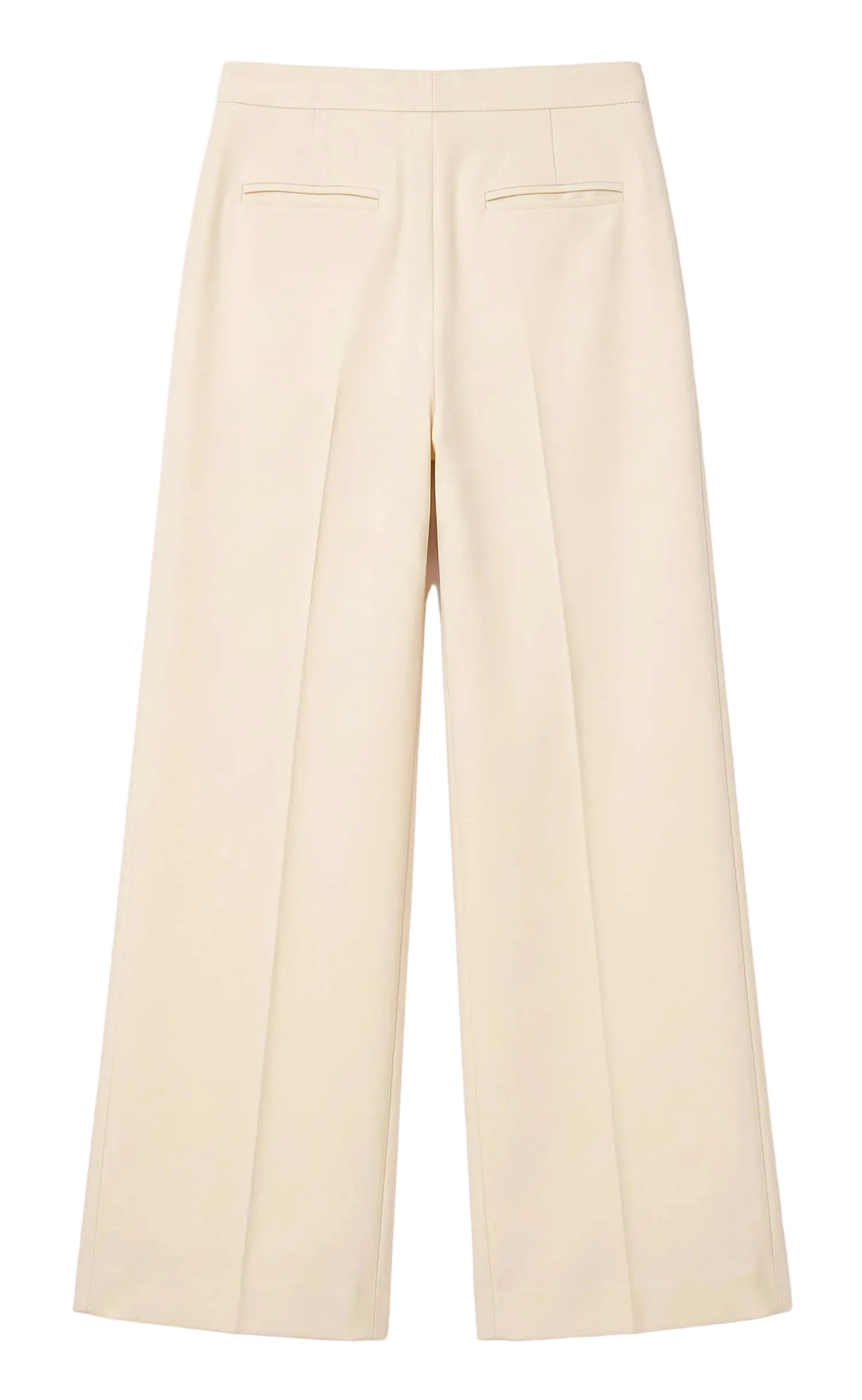 Ivory High Waist Wide Leg Pant